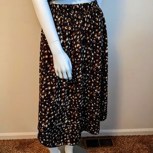 Animal Print midi skirt